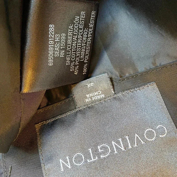 Covington Full Zip Snap Button Black Chore Barn Coat Jacket Women Plus 2X - Picture 5 of 9